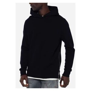 John Elliott "Hooded Villain" Black Hoodie Pullover Sweater Zip Size XS
